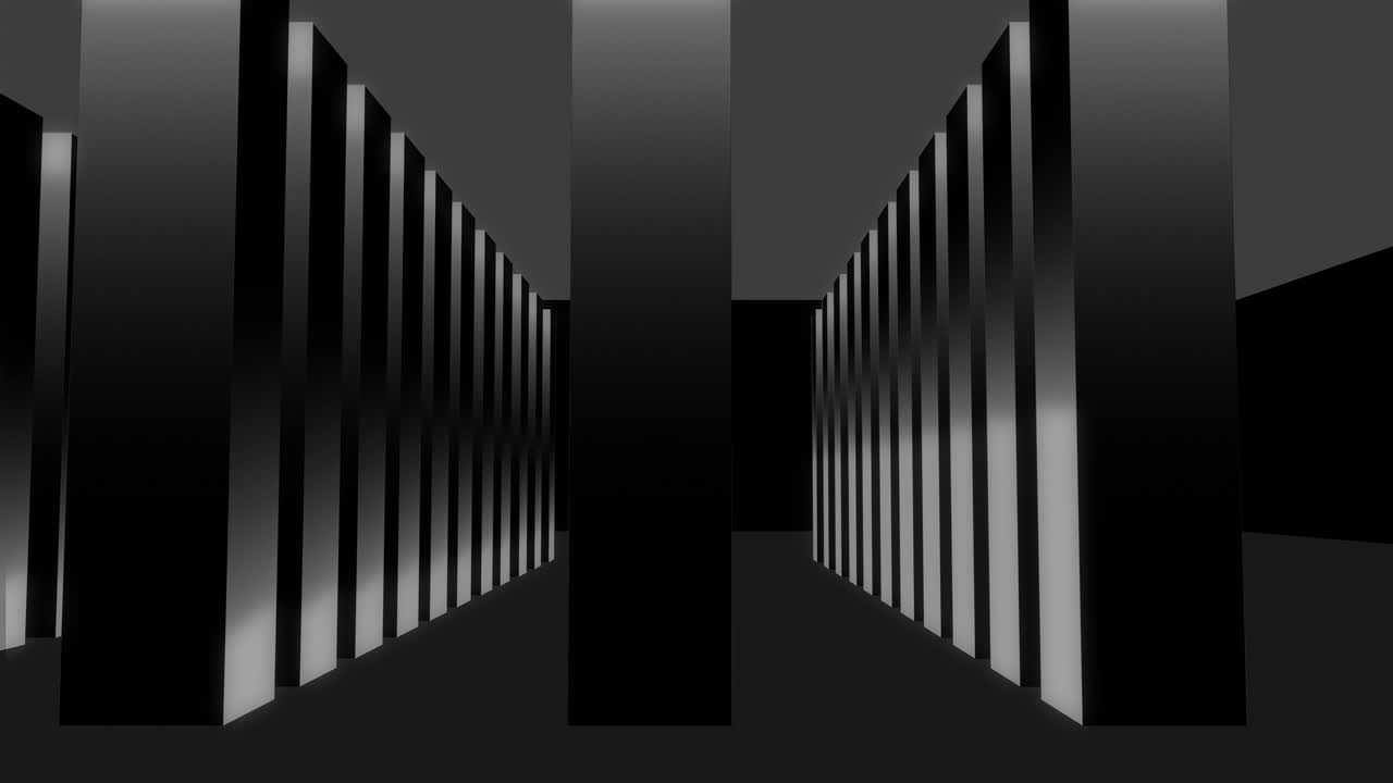 corredor oscuro y futurista