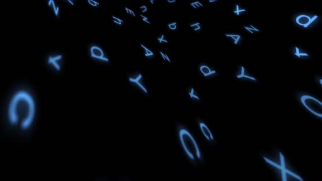 letters flying in space.