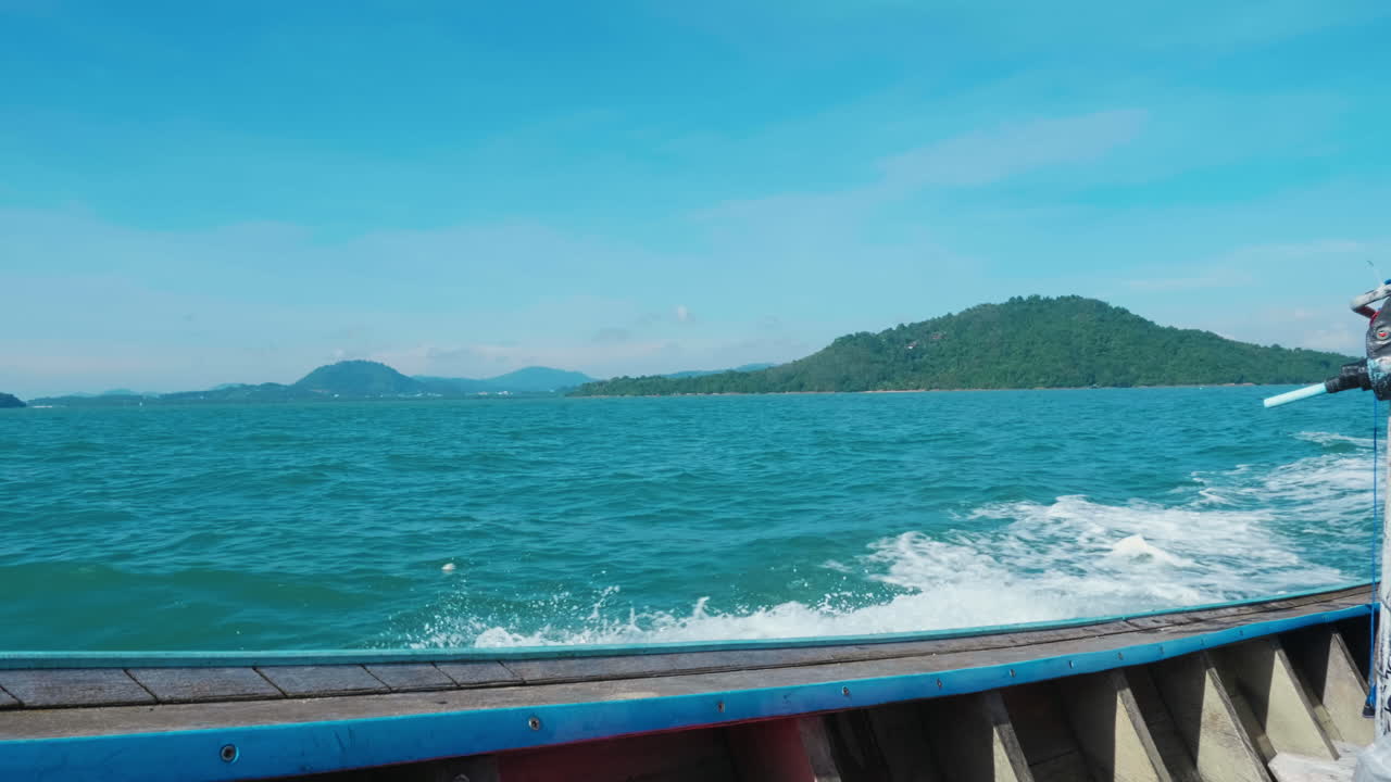 Tropical Island Scenery from a Boat