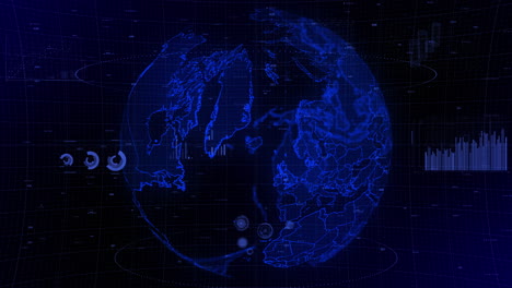 El-Fondo-De-Vídeo-Giratorio-Del-Globo-Digital-Cinematográfico-Muestra-Un-Acercamiento-Al-País-De-Islandia