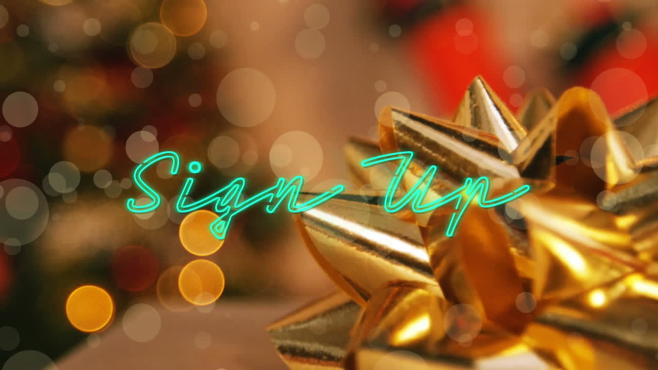 animación de texto iluminado sobre el destello y la decoración de la lente