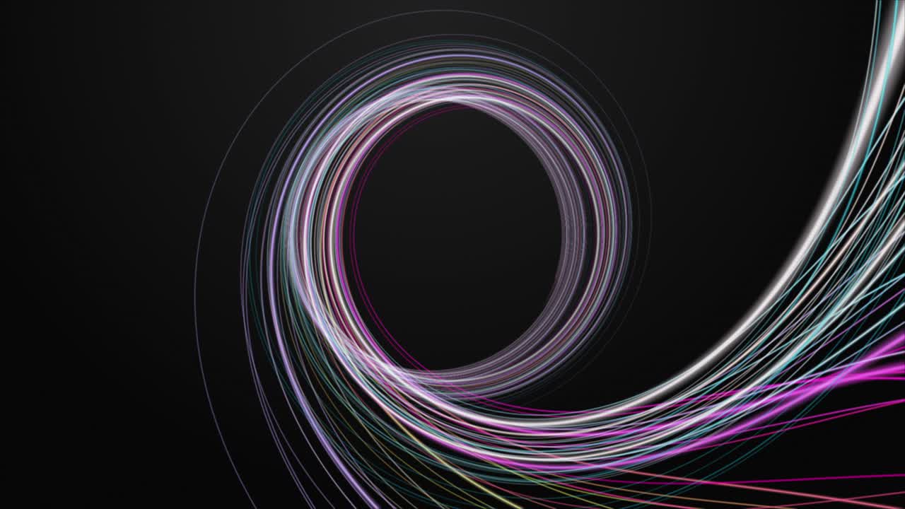 슬로모션에서 줄무 파동 물체와 함께 미래의 애니메이션, 4096x2304 루프 4k