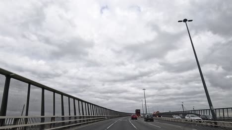 car travels across a bridge in melbourne