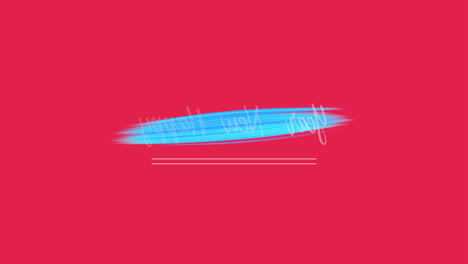 feliz año nuevo texto con tinta de acuarela azul en gradiente rojo