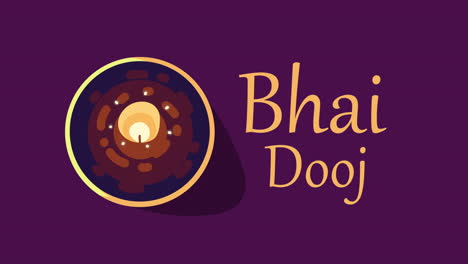 bhai dooj letras con vela