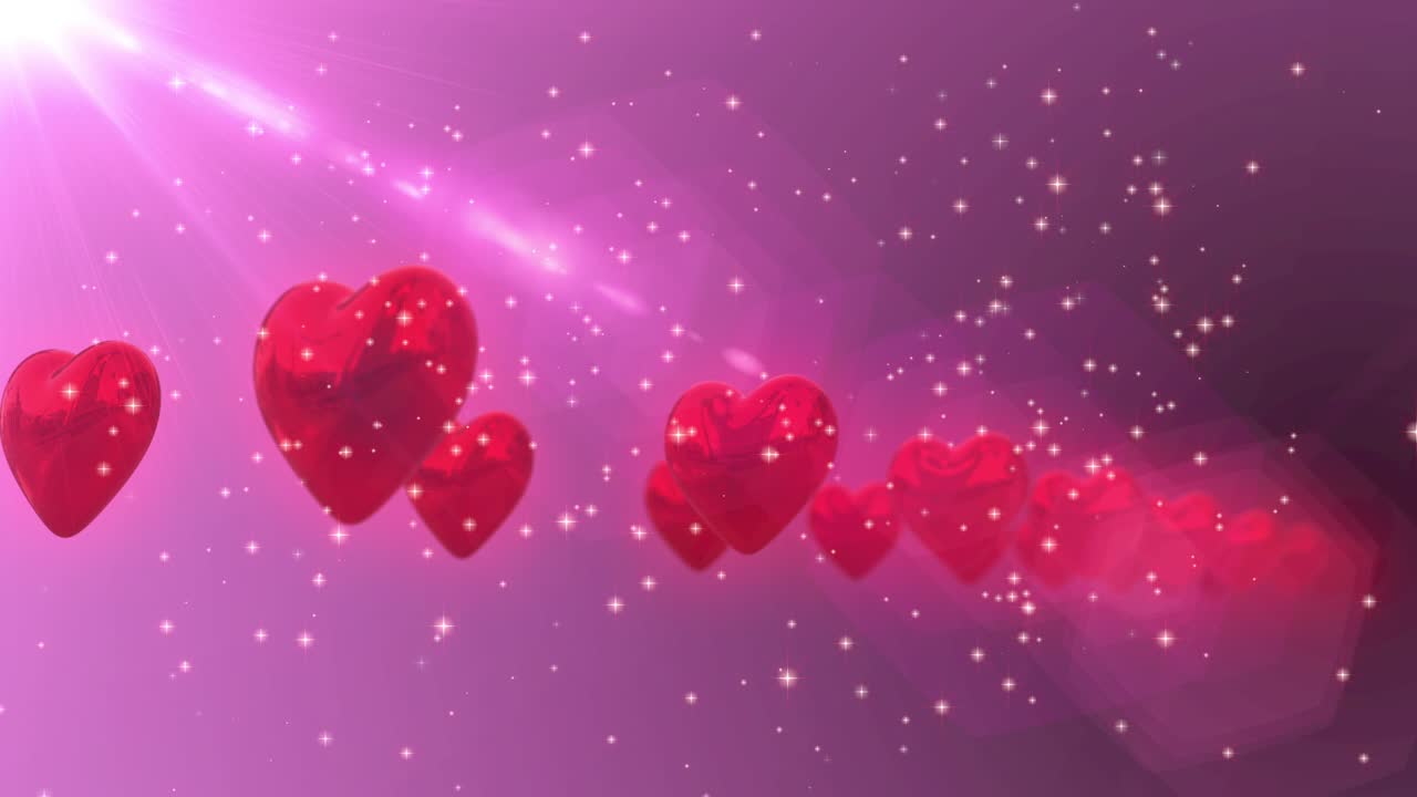 발렌타인 하트 루프 애니메이션 배경