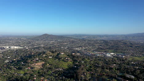 aerial of san diego county, la mesa and el cajon, taken from mt