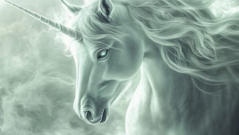 mystical white unicorn
