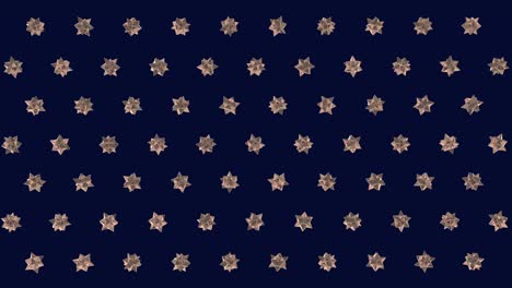 decorative motion background with golden stars