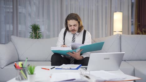 the disappointed businessman gets angry and has a nervous breakdown.