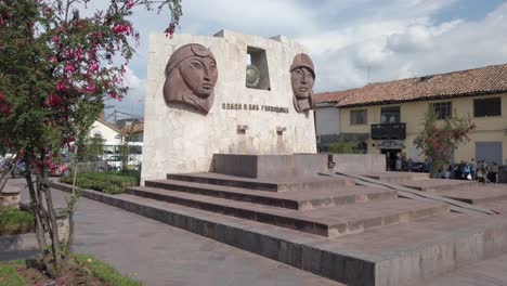 hyperlapse of limacpampa city park in cusco, peru