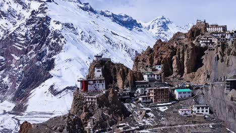 himalayan monastery in winter