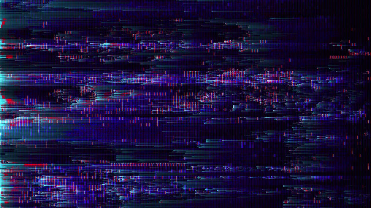 Effetto glitch digitale dinamico con rumore di pixel astratto