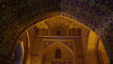 beautiful interior of a mosque building in samarkand