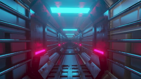digital animation of circular abstract shapes forming against glowing tunnel in background