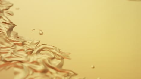 abstract gold liquid with animated reflections. golden wave and ripple motion background.
