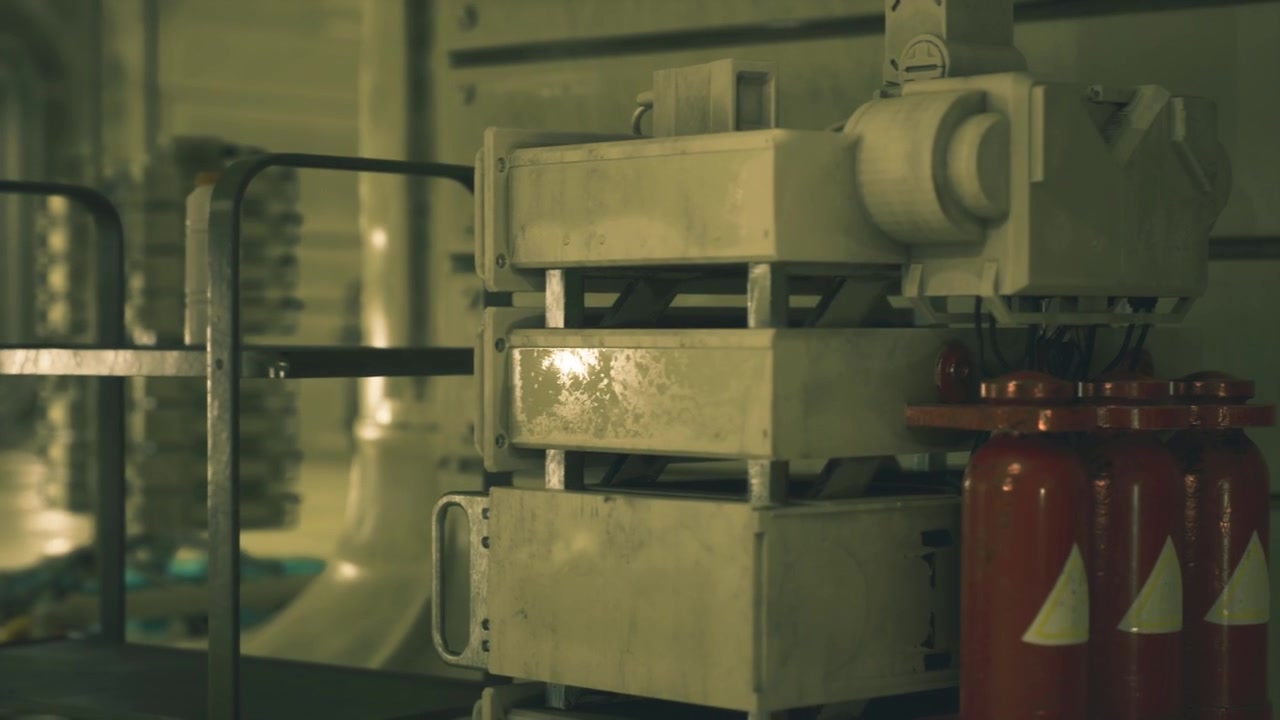 Fire extinguishing elements adjacent to control and piping arrangements