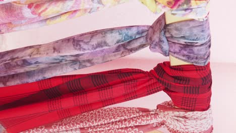 colorful scarves displayed