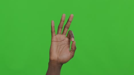 hand gestures on green screen