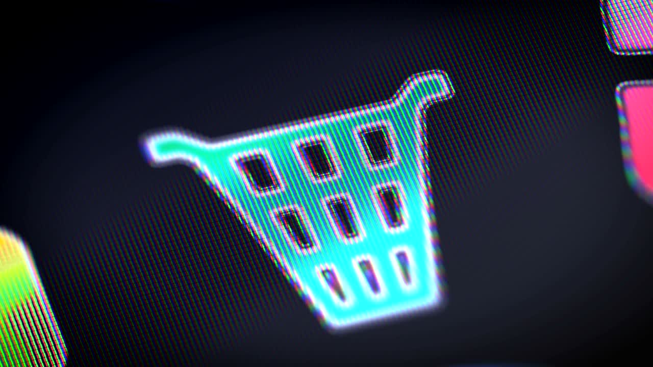 el icono de la basura en la pantalla.