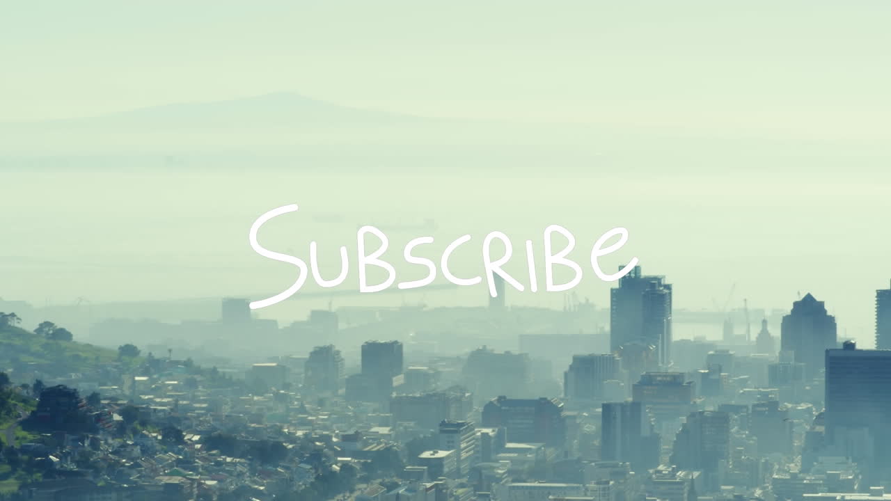 animación del procesamiento de datos de texto de suscripción en cityscape.