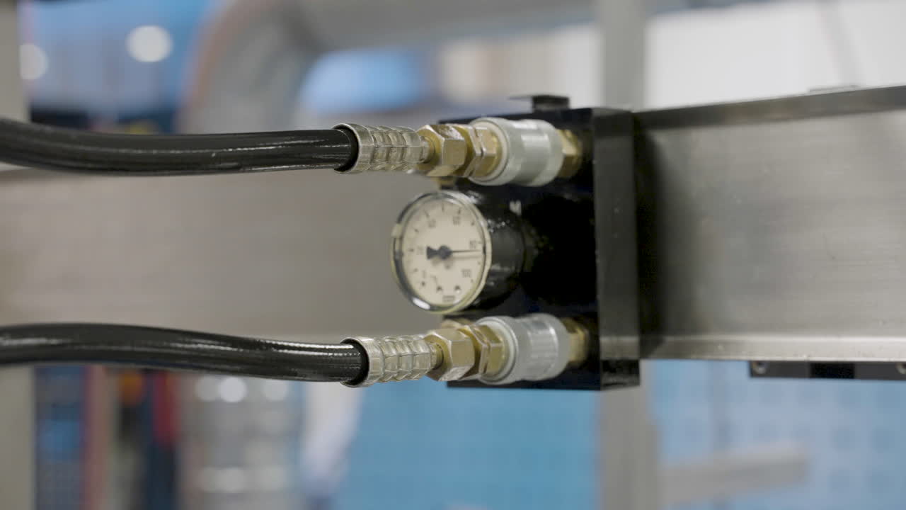 수력학 연구실에서 수압을 켰다 껐다 할 때의 압력차를 나타내는 게이지