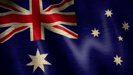 burlap flag of australia.