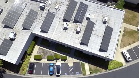 drone shot of solar panels