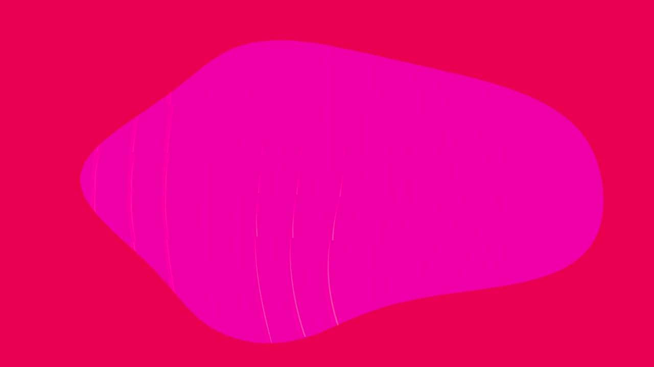 Sfondo a tinta unita liscio rosso con un'immagine geometrica al centro che si muove sinuosamente, con spazio per scrivere e trasmettere un messaggio di colore rosa.