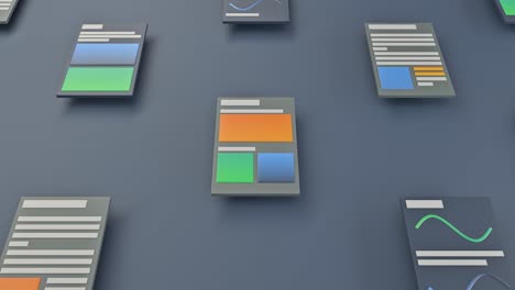 mockups de interfaz de documentos renderizados en 3d