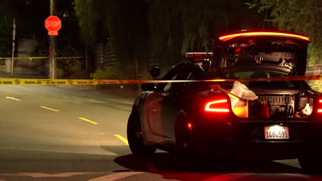 police establishing a crime scene