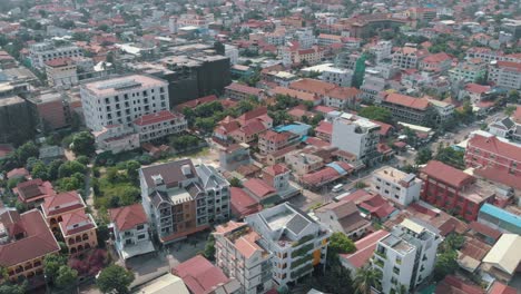 Static-Aerial-Shot-of-Siem-Reap-in-Cambodia