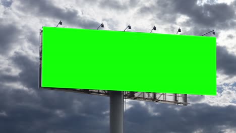 green screen blank billboard with chroma key