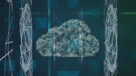 cloud icon against blue background