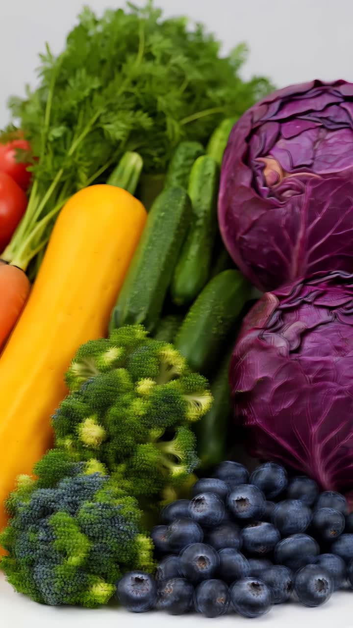 Fresh Organic Fruits and Vegetables 4K