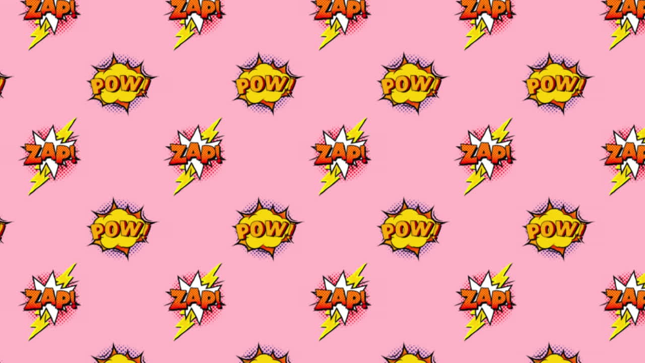 3 opciones de texto cómico y burbujas de discurso retro contra un fondo rosa