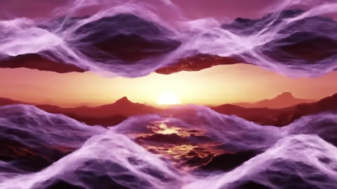 Alba Attraverso un Velo Viola di Nuvole