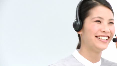 businesswomen working in a call center