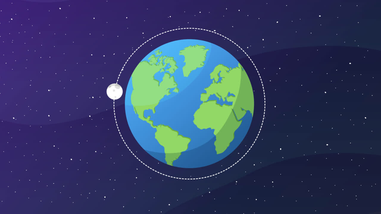 우주에서 지구의 디자인의 모션 그래픽