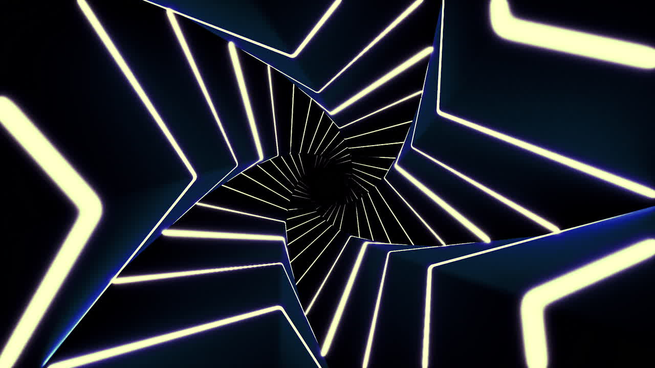 túnel de estrellas de neón abstracto