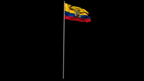 Ecuador-national-flag-waving-on-flagpole