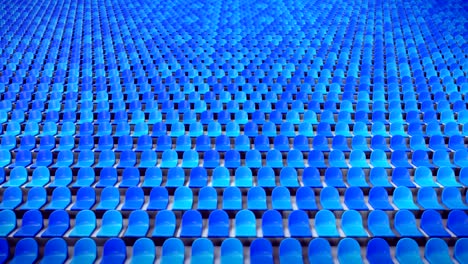 sillas vacías del estadio en bucle animación 3d