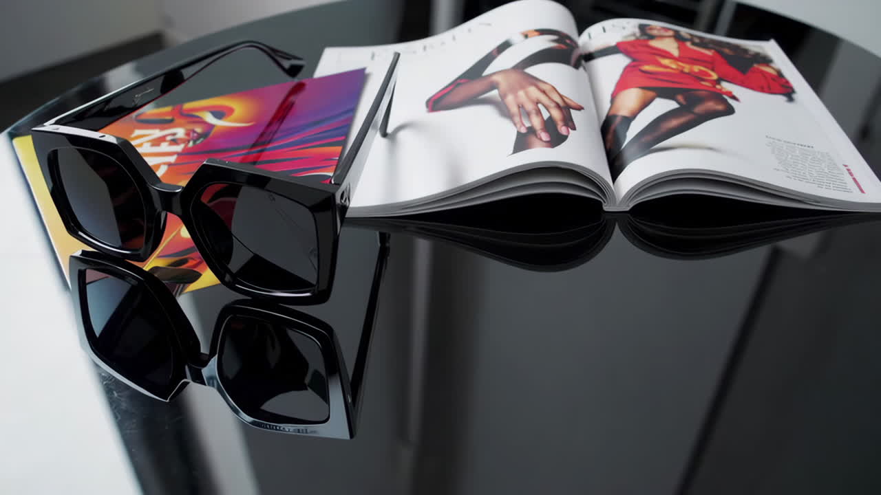 Stylish Sunglasses and Fashion Magazine