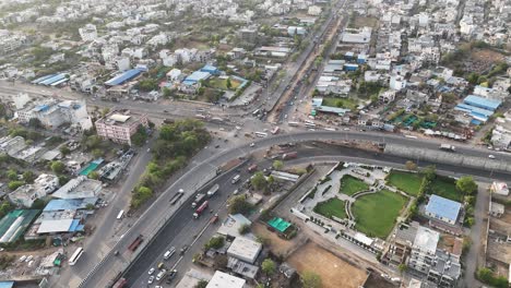 overhead shot of jaipur's tightly packed neighborhoods.