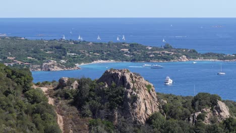 vista panorámica de long beach en cerdeña italia
