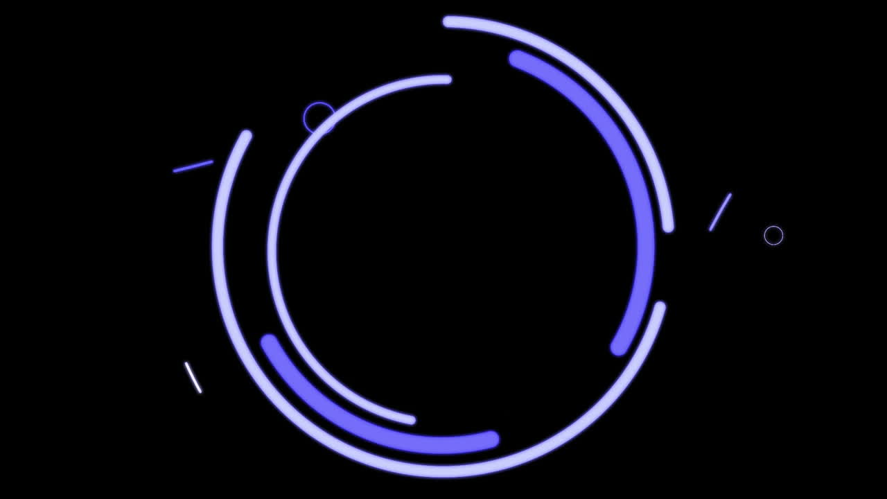animación de números cambiantes y procesamiento de datos en fondo negro