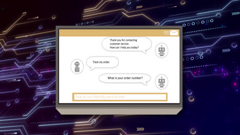 Animation-of-ai-text,-icons-and-data-processing-over-circuit-board