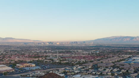 aerial view of henderson nevada suburbs with las vegas strip in the background