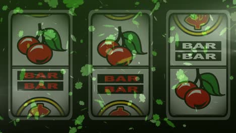 animation of jackpot with three american dollar symbols on a vintage fruit machine display