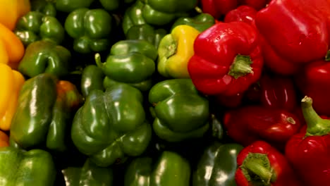 bell peppers displayed at queen victoria market